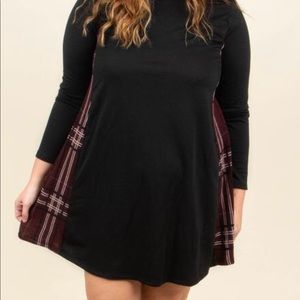 Never worn Black Burgundy Dress